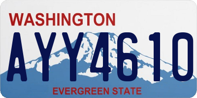 WA license plate AYY4610