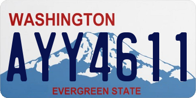 WA license plate AYY4611