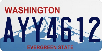 WA license plate AYY4612