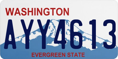 WA license plate AYY4613