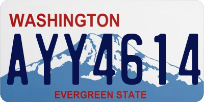 WA license plate AYY4614