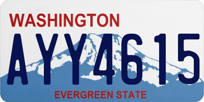 WA license plate AYY4615