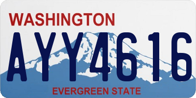 WA license plate AYY4616