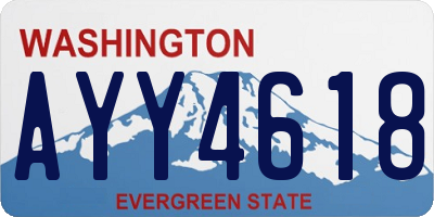 WA license plate AYY4618