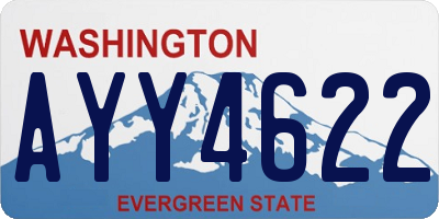 WA license plate AYY4622