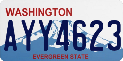 WA license plate AYY4623