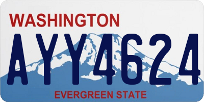 WA license plate AYY4624