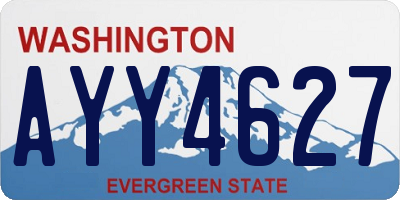 WA license plate AYY4627