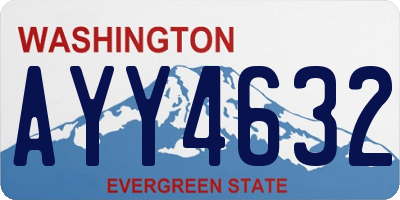 WA license plate AYY4632