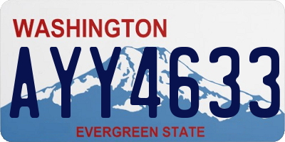 WA license plate AYY4633