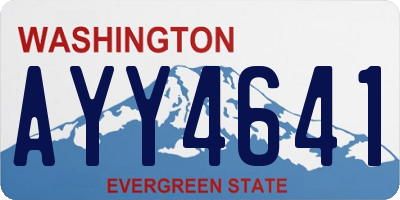 WA license plate AYY4641