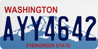 WA license plate AYY4642