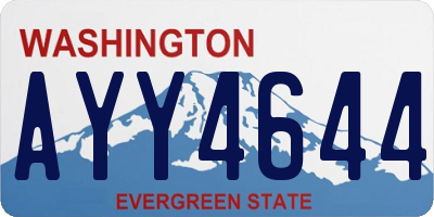 WA license plate AYY4644