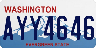 WA license plate AYY4646