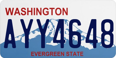 WA license plate AYY4648