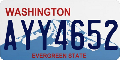 WA license plate AYY4652