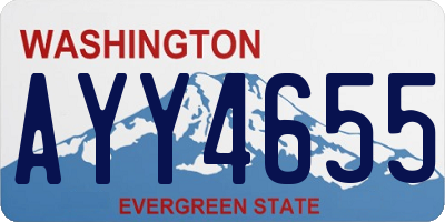 WA license plate AYY4655