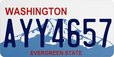 WA license plate AYY4657