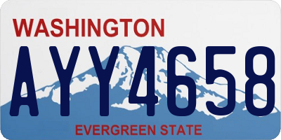 WA license plate AYY4658