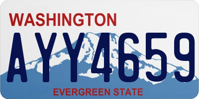 WA license plate AYY4659