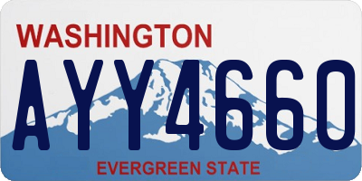 WA license plate AYY4660