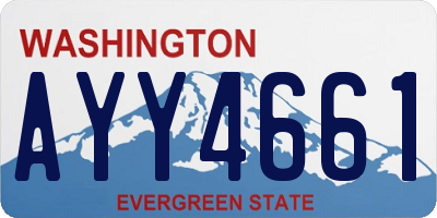 WA license plate AYY4661