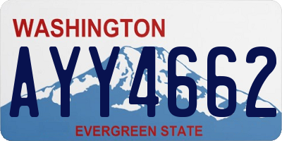 WA license plate AYY4662