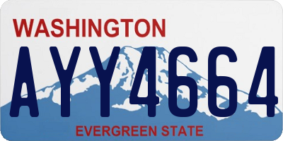 WA license plate AYY4664