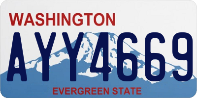 WA license plate AYY4669