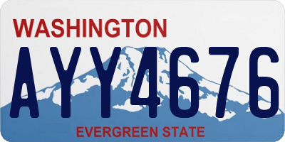 WA license plate AYY4676