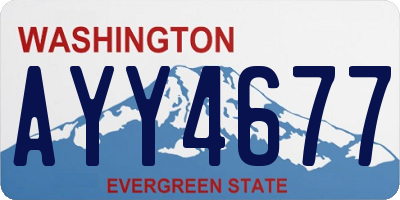 WA license plate AYY4677