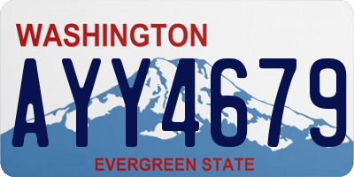 WA license plate AYY4679