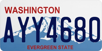 WA license plate AYY4680