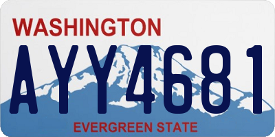 WA license plate AYY4681