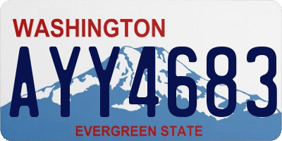 WA license plate AYY4683