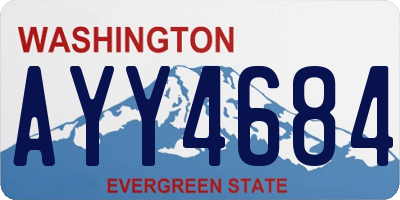 WA license plate AYY4684