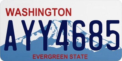 WA license plate AYY4685