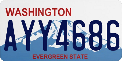 WA license plate AYY4686