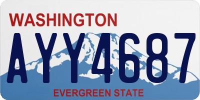 WA license plate AYY4687