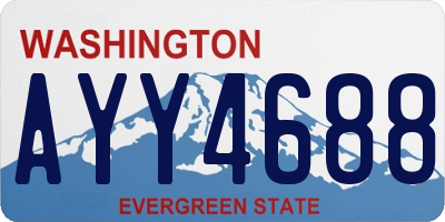 WA license plate AYY4688