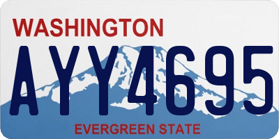 WA license plate AYY4695