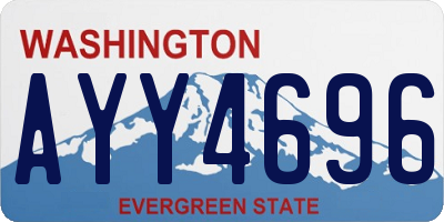 WA license plate AYY4696