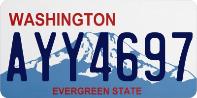 WA license plate AYY4697