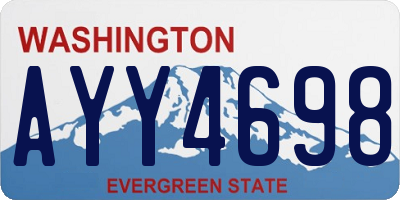 WA license plate AYY4698