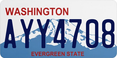 WA license plate AYY4708