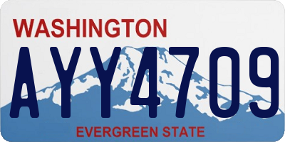 WA license plate AYY4709