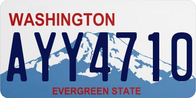 WA license plate AYY4710