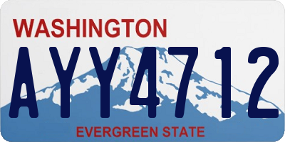 WA license plate AYY4712