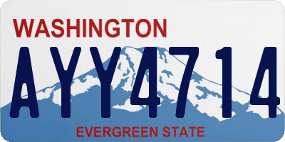 WA license plate AYY4714