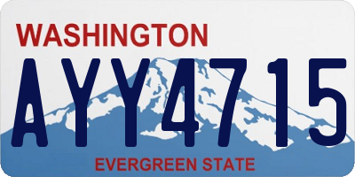 WA license plate AYY4715